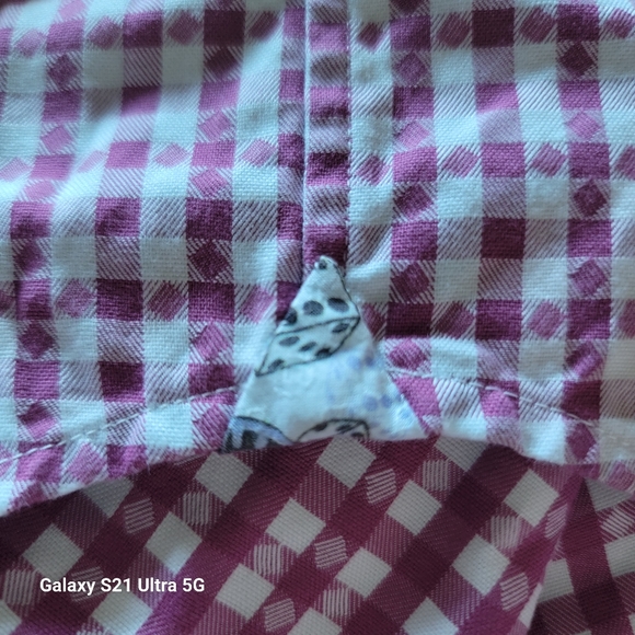 Robert Graham Mens Shirt Purple/White Check Flip Cuff Casino Vegas XL 17/44 - Picture 9 of 11